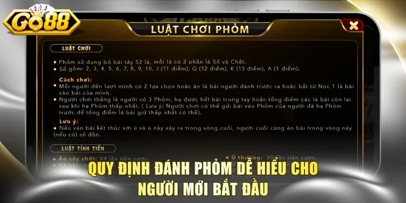 Quy định đánh Phỏm dễ hiểu cho người mới bắt đầu